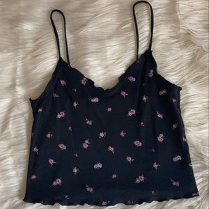 Blue, floral print, size small, never worn tank top from Cotton On